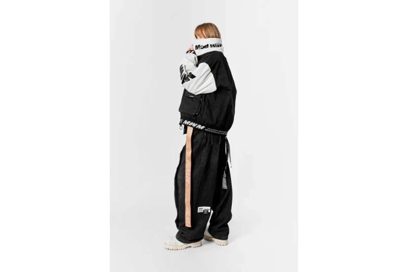 MWM Bicolor Unisex Μπουφάν Bomber Μαύρο, Εκρού