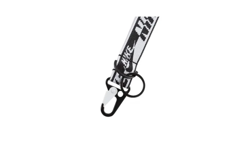 Nike Key-Holder Wrist Lanyard Μπρελόκ Λευκό και Μαύρο (N1007177046)