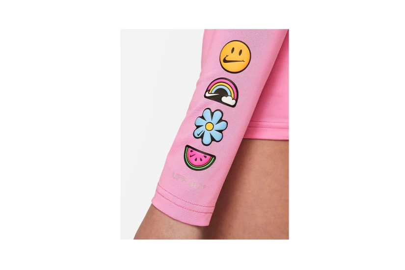 Nike Dri-FIT UV Protection Παιδική Μακρυμάνικη Μπλούζα Ροζ