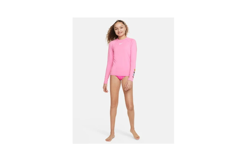 Nike Dri-FIT UV Protection Παιδική Μακρυμάνικη Μπλούζα Ροζ