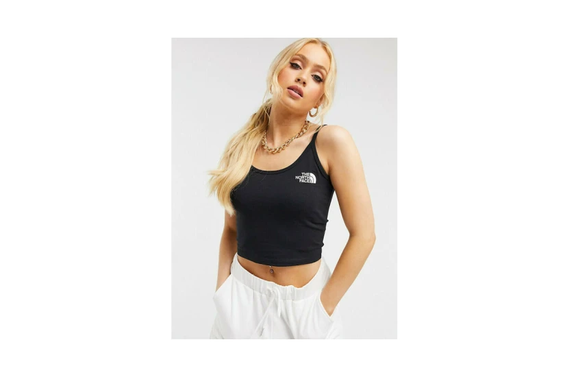 The North Face Γυναικεία Αμάνικη Crop Top Μπλούζα Μαύρη
