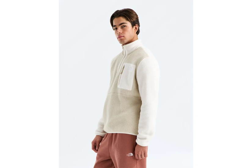 The North Face Yumiori Ανδρική Μακρυμάνικη Μπλούζα Fleece με Φερμουάρ Εκρού, Λευκή
