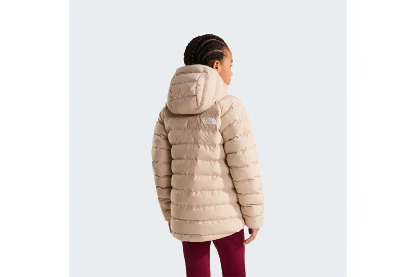 The North Face Reversible Perrito Παιδικό Μπουφάν Puffer με Κουκούλα Μπεζ, Εκρού