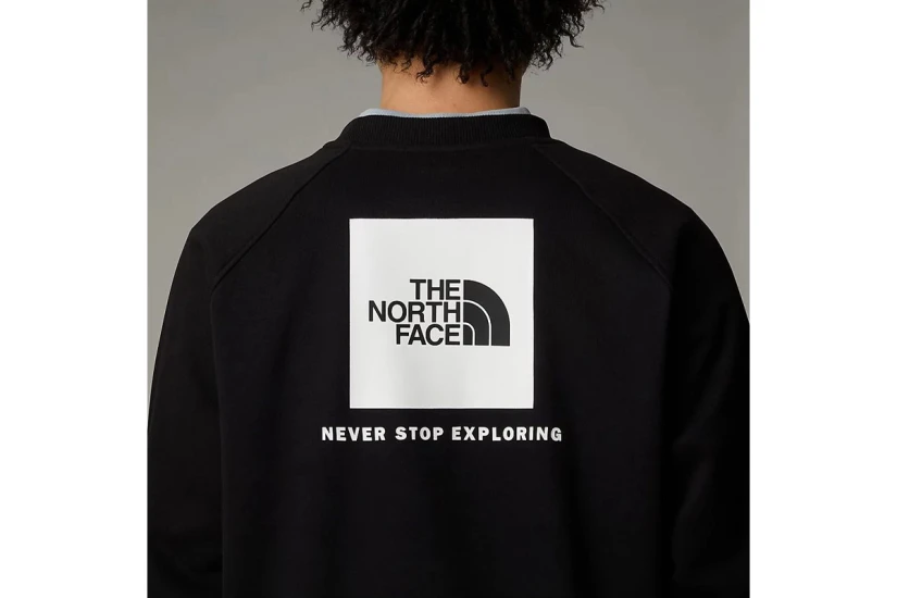 The North Face Raglan Redbox Ανδρικό Φούτερ με Λαιμόκοψη Μαύρο