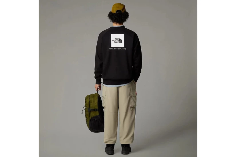 The North Face Raglan Redbox Ανδρικό Φούτερ με Λαιμόκοψη Μαύρο