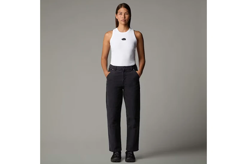 The North Face Slim Rib Γυναικεία Αμάνικη Μπλούζα Λευκή