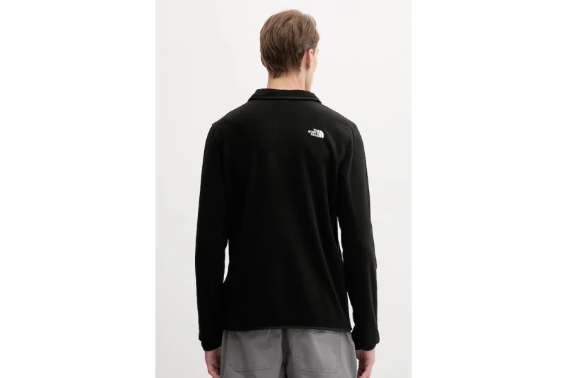 The North Face Glacier Ανδρική Μακρυμάνικη Fleece Μπλούζα με Φερμουάρ Μαύρη
