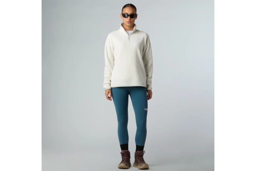 The North Face Glacier Fleece Γυναικεία Μπλούζα με Φερμουάρ Εκρού
