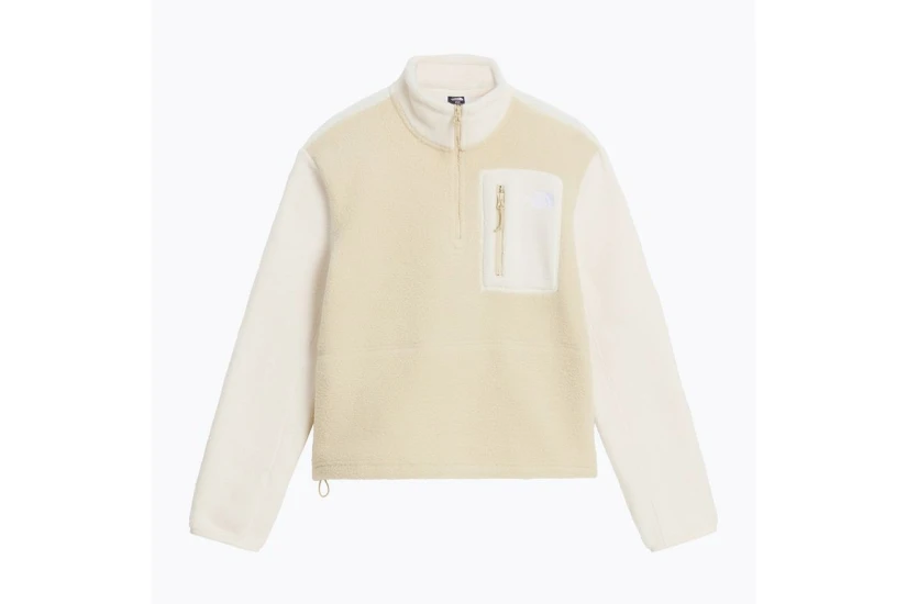 The North Face Yumiori Γυναικεία Μακρυμάνικη Μπλούζα Fleece με Φερμουάρ Μπεζ, Λευκή