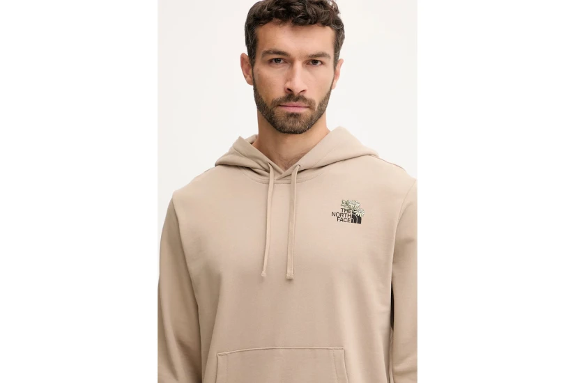 The North Face Dome Flower Relaxed Graphic Φούτερ με Κουκούλα Μπεζ