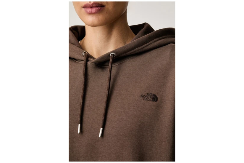 The North Face Essential Simple Dome Boxy Γυναικείο Φούτερ με Κουκούλα Καφέ