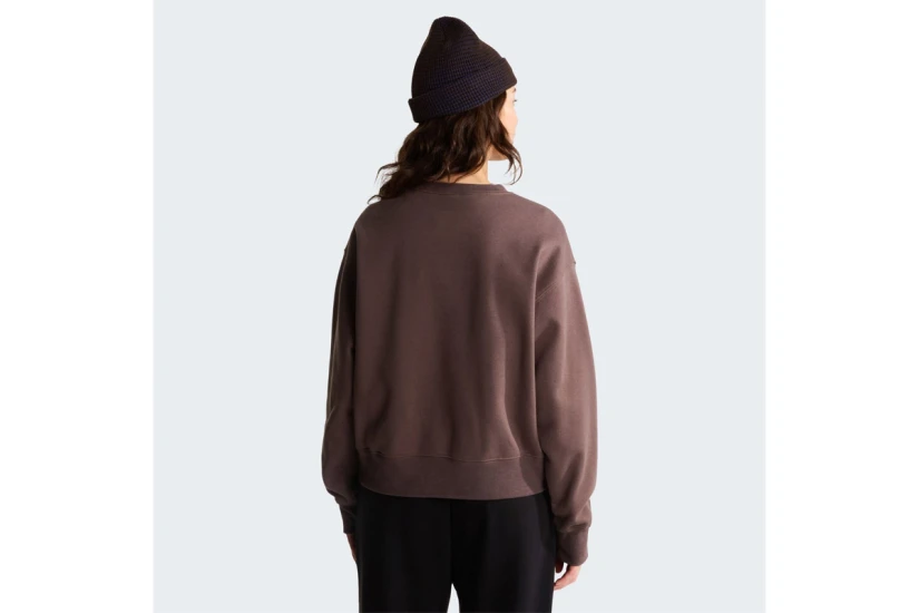 The North Face Essential Simple Dome Boxy Γυναικεία Μακρυμάνικη Μπλούζα με Λαιμόκοψη Καφέ