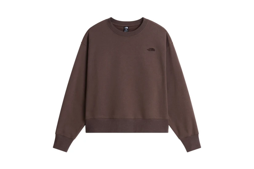 The North Face Essential Simple Dome Boxy Γυναικεία Μακρυμάνικη Μπλούζα με Λαιμόκοψη Καφέ