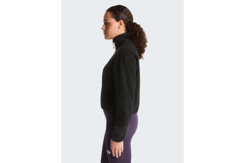 The North Face Glacier Novelty Logo Γυναικεία Μακρυμάνικη Μπλούζα με Φερμουάρ Μαύρη