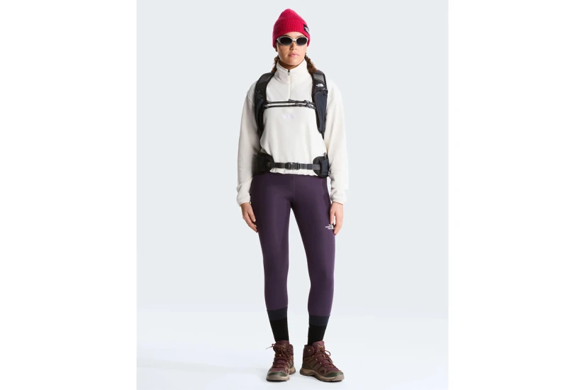 The North Face Glacier Novelty Logo Γυναικεία Μακρυμάνικη Μπλούζα με Φερμουάρ Εκρού