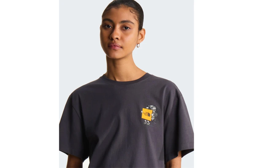 The North Face Gear Up Get Out Graphic Unisex Κοντομάνικο T-Shirt Ανθρακί