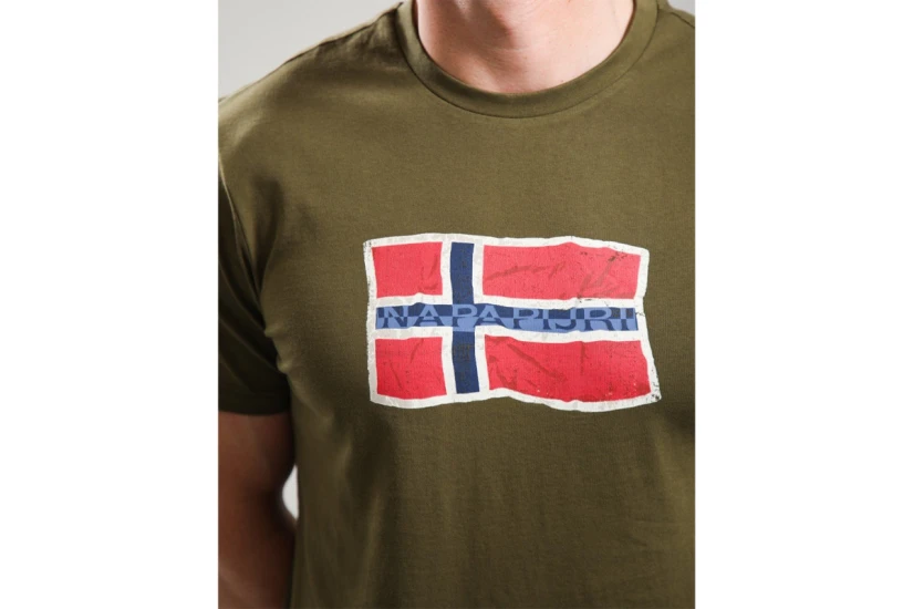 Napapijri Mahsa Ανδρικό Κοντομάνικο T-Shirt Χακί