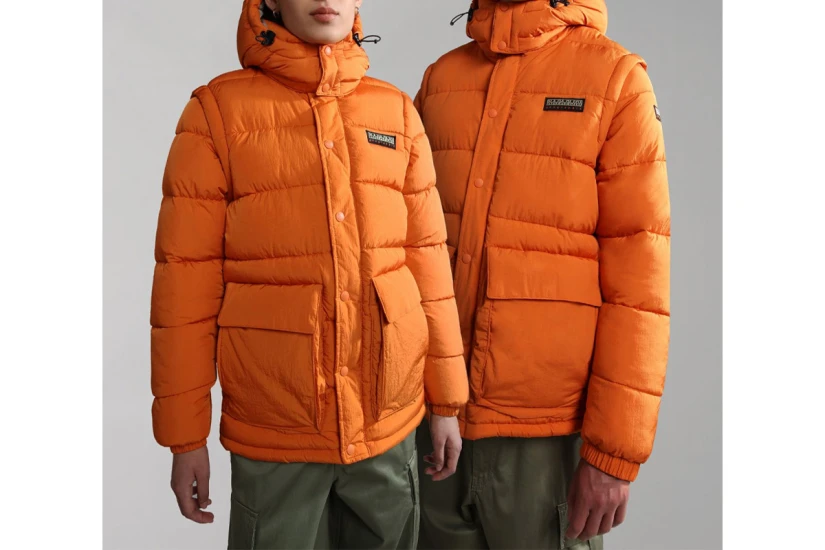 Napapijri A-Chairlift Ανδρικό Puffer Μπουφάν Πορτοκαλί