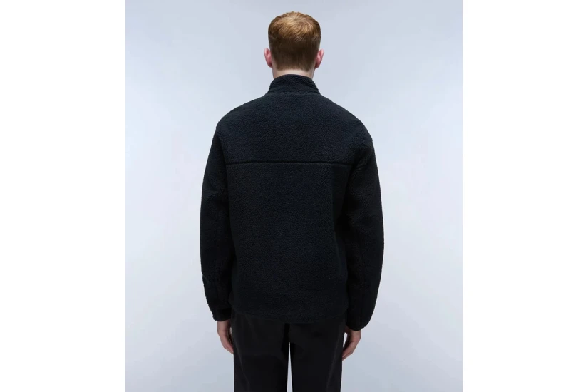 Napapijri T-Tynik Ανδρική Fleece Ζακέτα με Ψηλό Λαιμό Μαύρη