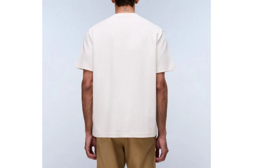 Napapijri Box Logo Ανδρικό Κοντομάνικο T-Shirt Εκρού