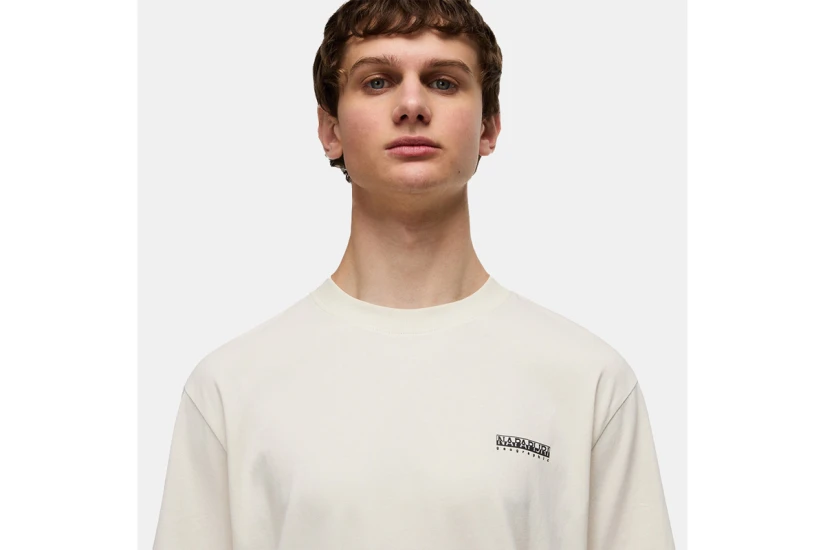 Napapijri Ανδρικό Κοντομάνικο T-Shirt Εκρού