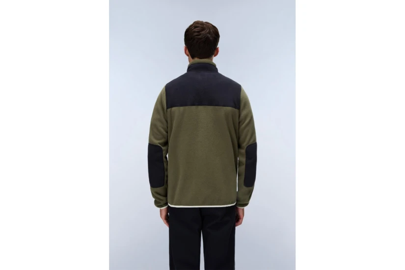 Napapijri T-Dergana Ανδρική Ζακέτα Fleece Πράσινη, Μαύρη, Εκρού