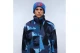 Napapijri Geometric-Print Ανδρική Ζακέτα Fleece Μπλε Σκούρο, Μπλε, Μαύρη