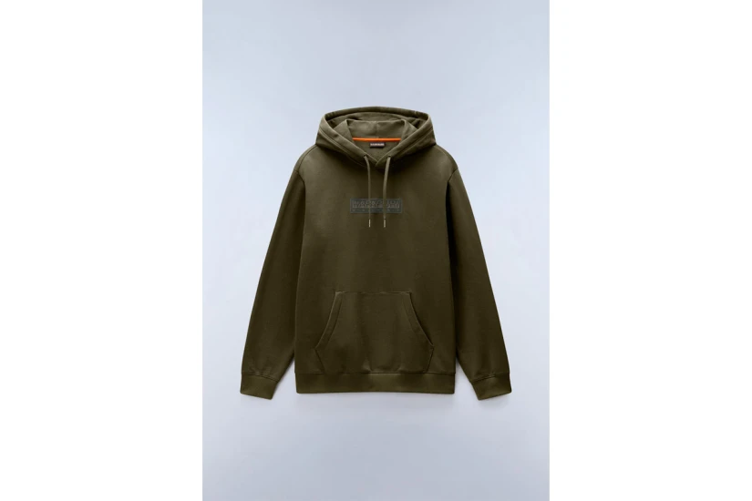Napapijri B-Box Logo Ανδρικό Φούτερ με Κουκούλα Χακί