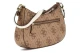 Guess Noelle 4G Logo Γυναικεία Τσάντα Ώμου Fashion Μπεζ