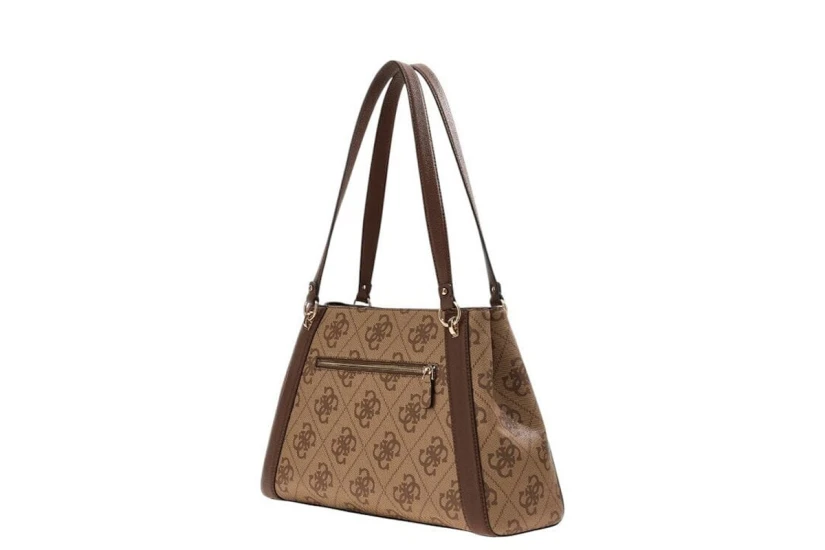 Guess Karnilla Logo Τσάντα Ώμου - Χειρός Μπεζ, Καφέ