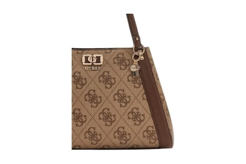 Guess Karnilla Logo Τσάντα Ώμου - Χειρός Μπεζ, Καφέ