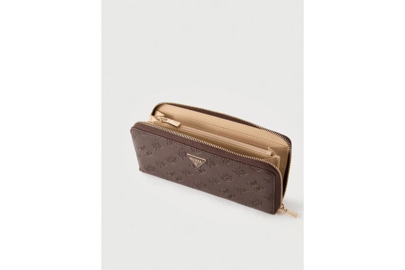 Guess Blake Slg Large Zip Around Πορτοφόλι (PD2222146 BROWN LOGO)