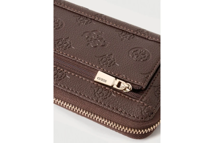 Guess Blake Slg Large Zip Around Πορτοφόλι (PD2222146 BROWN LOGO)