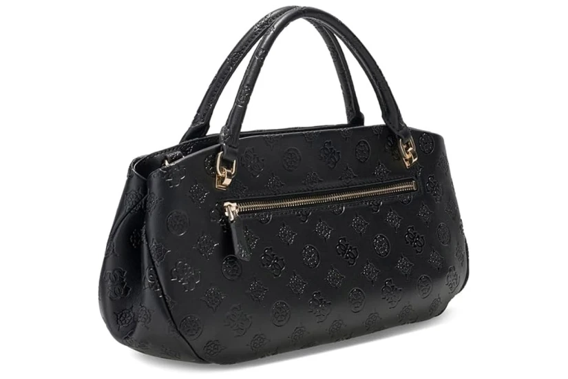 Guess Carmella 3 Comp Satchel Τσάντα Ώμου - Χειρός (PD222505 BLACK LOGO)