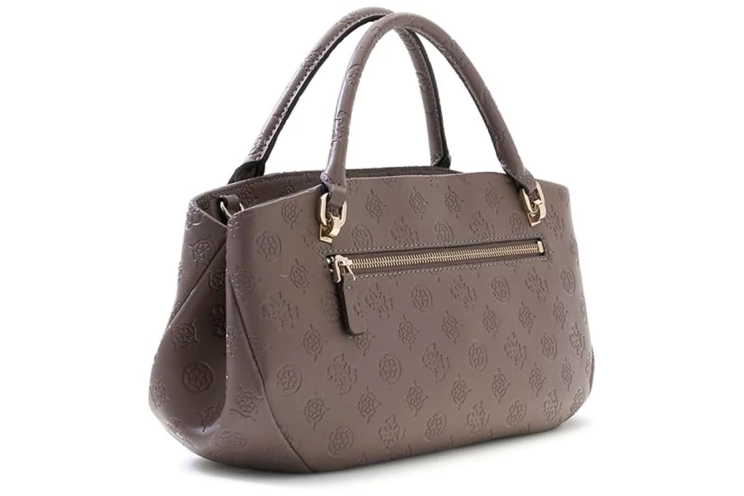 Guess Carmella 3 Comp Satchel Τσάντα Ώμου - Χειρός (PD222505 TAUPE LOGO)