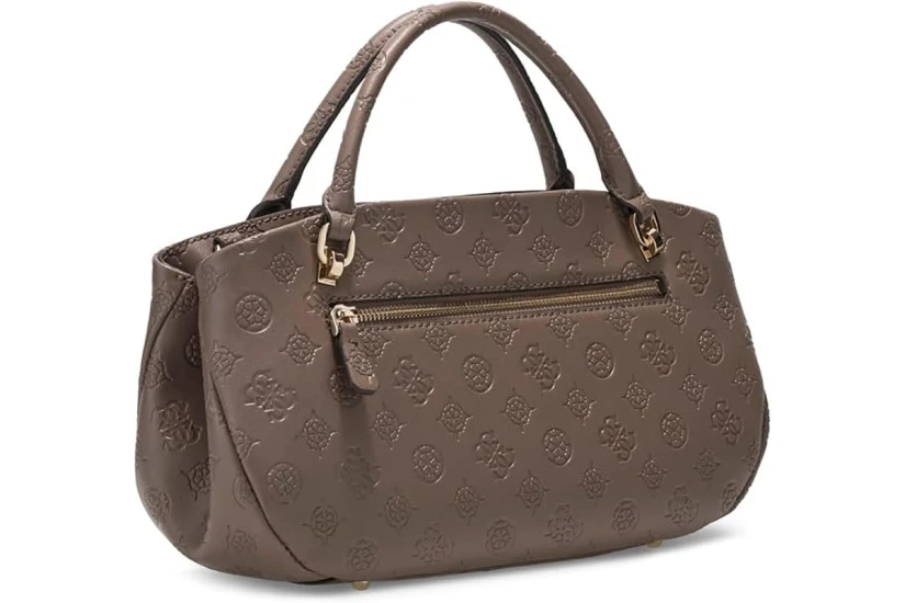 Guess Carmella 3 Comp Satchel Τσάντα Ώμου - Χειρός (PD222505 TAUPE LOGO)