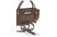 Guess Carmella 3 Comp Satchel Τσάντα Ώμου - Χειρός (PD222505 TAUPE LOGO)