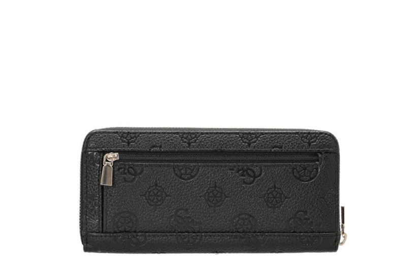 Guess Cresidia Peony Maxi Γυναικείο Πορτοφόλι Μαύρο, Χρυσό