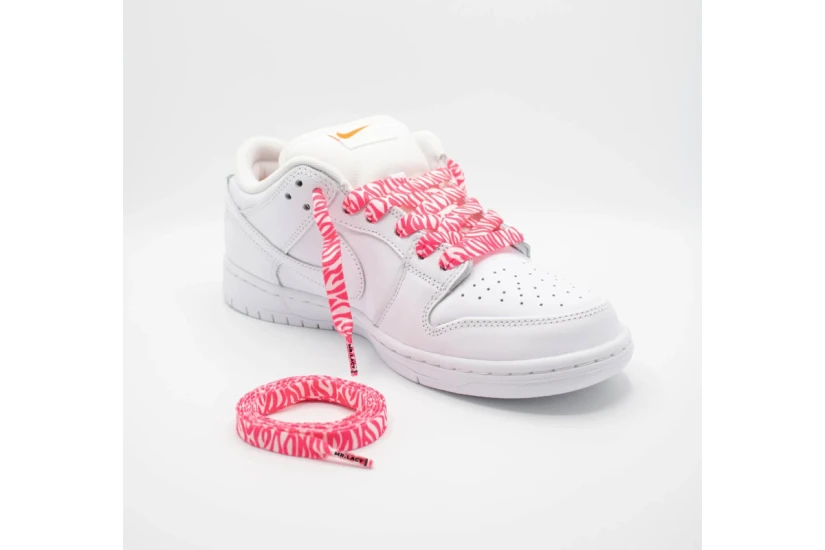 Mr.lacy Printies 130Cm Κορδόνια Ελαστικά (PRINTIES HOT PINK-WHITE ZE)