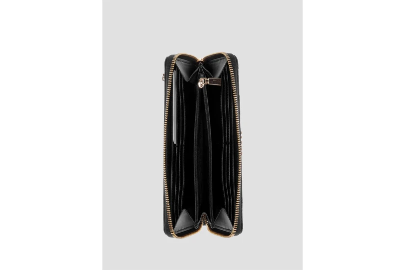 Guess Giully Quilted Maxi Πορτοφόλι Μαύρο