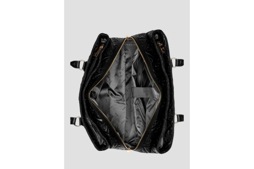 Guess Adelasia Embossed-4G Logo Γυναικεία Τσάντα Tote Μαύρη