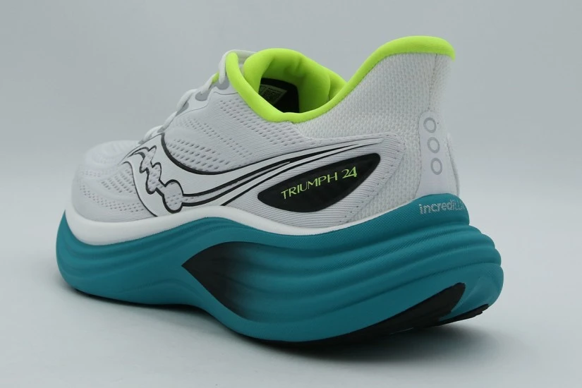 Saucony Triumph 24 Ανδρικά Αθλητικά Παπούτσια για Τρέξιμο Γκρι Ανοιχτό, Πετρόλ, Λευκά, Λαχανί