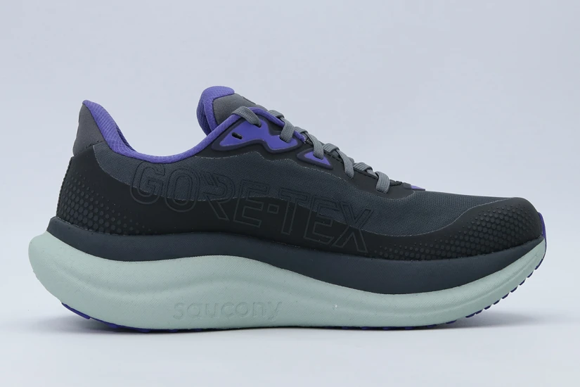 Saucony Triumph 23 GTX Αθλητικά Παπούτσια για Τρέξιμο Ανθρακί, Μωβ
