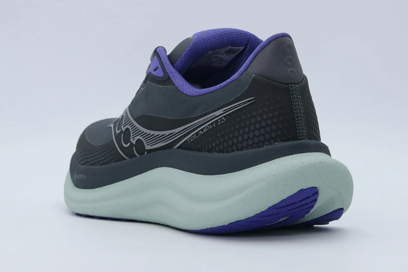 Saucony Triumph 23 GTX Αθλητικά Παπούτσια για Τρέξιμο Ανθρακί, Μωβ