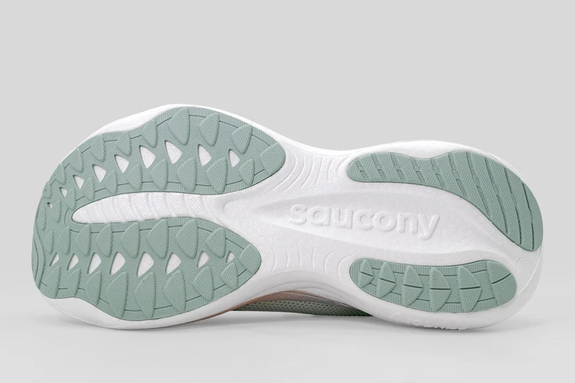 Saucony Ride 19 Αθλητικά Παπούτσια για Τρέξιμο Μέντα, Σομόν, Λευκά
