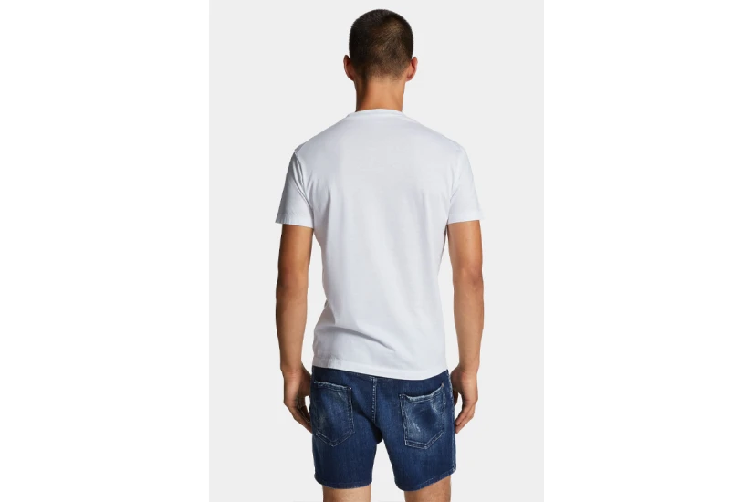Dsquared2 Cool Fit Tee Ανδρικό Κοντομάνικο T-Shirt Λευκό