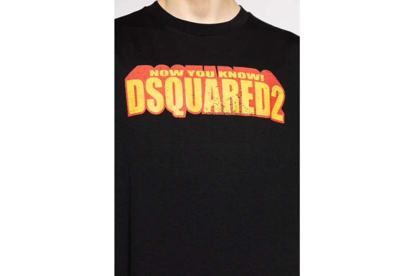 Dsquared2 Loose Fit Ανδρικό Κοντομάνικο T-Shirt Μαύρο