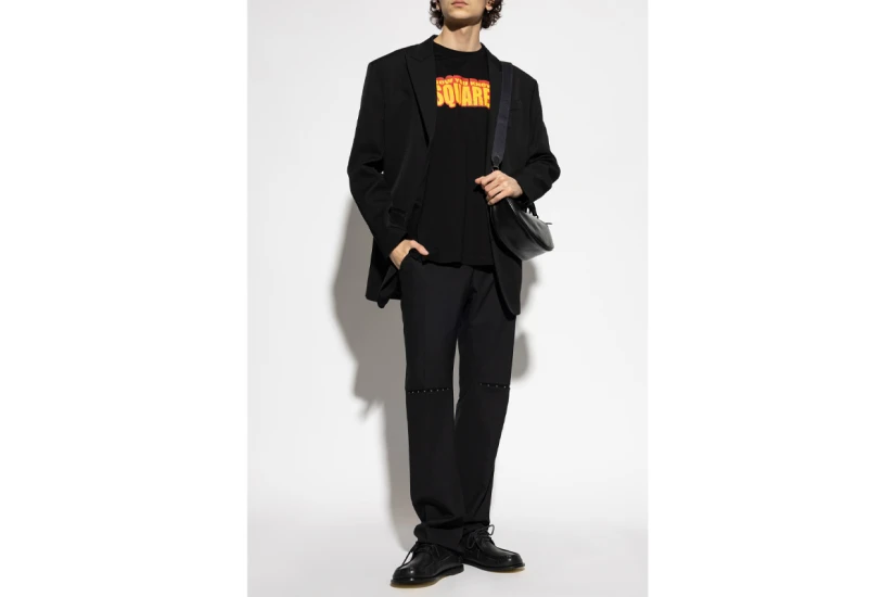 Dsquared2 Loose Fit Ανδρικό Κοντομάνικο T-Shirt Μαύρο
