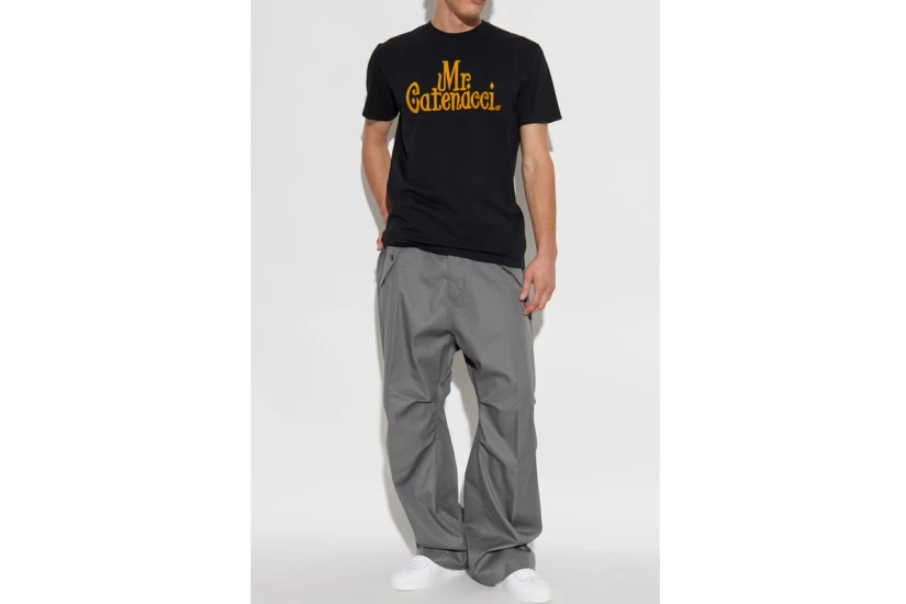 Dsquared2 Ανδρικό Κοντομάνικο T-Shirt Μαύρο, Μουσταρδί