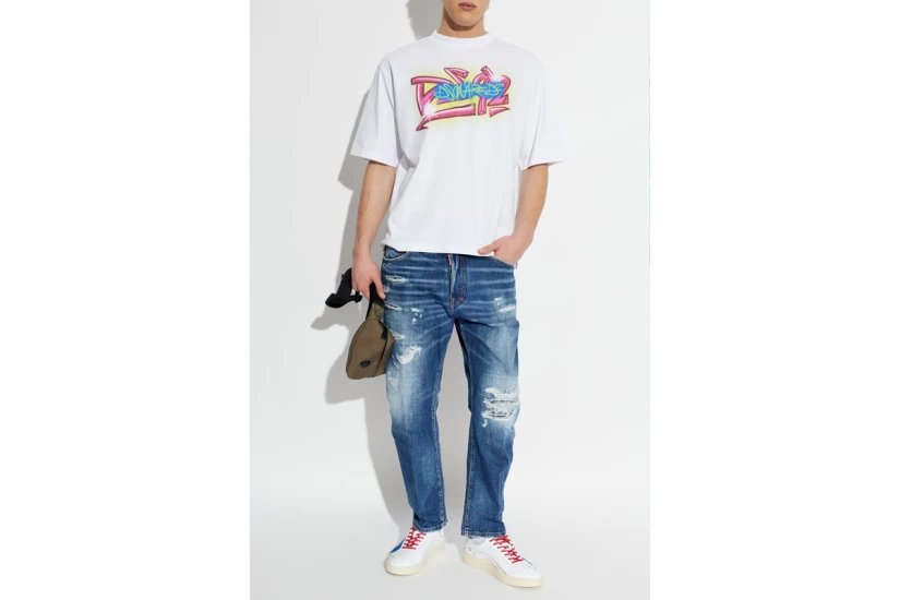 Dsquared2 Graphic Print Ανδρικό Κοντομάνικο T-Shirt